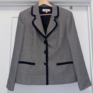 JONES STUDIO Black and White Blazer - Size 14
